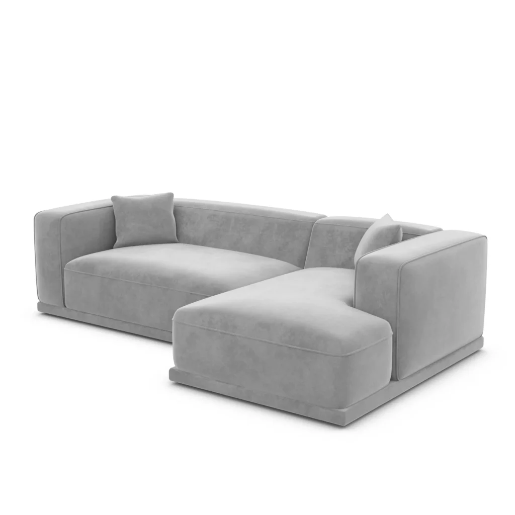 Samtstoff L-Form Sofa Diora