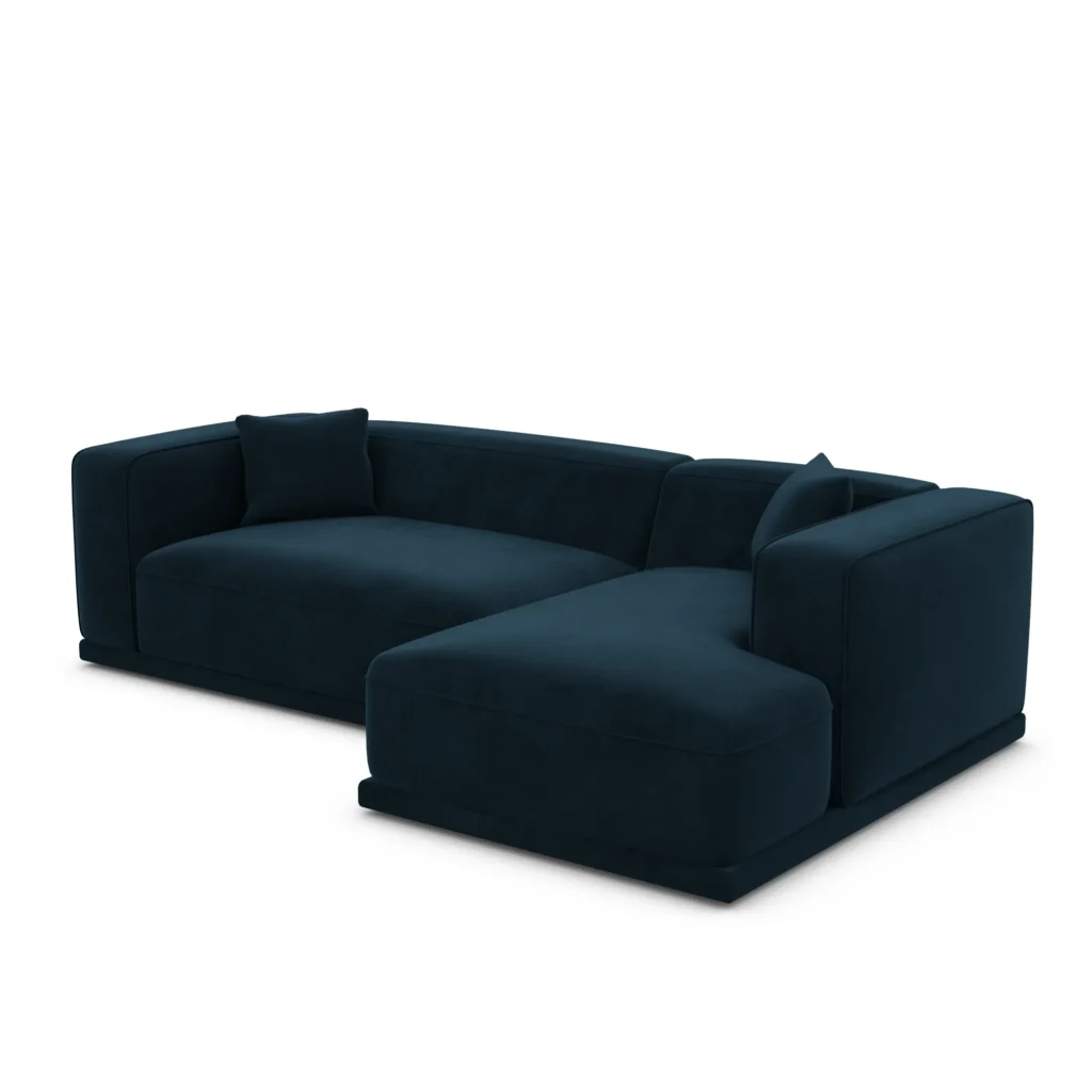 Samtstoff L-Form Sofa Diora
