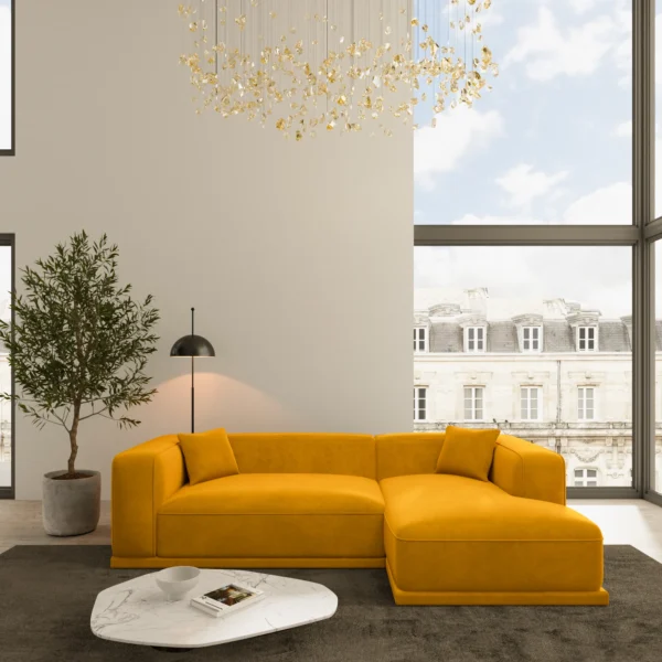 Samtstoff L-Form Sofa Diora