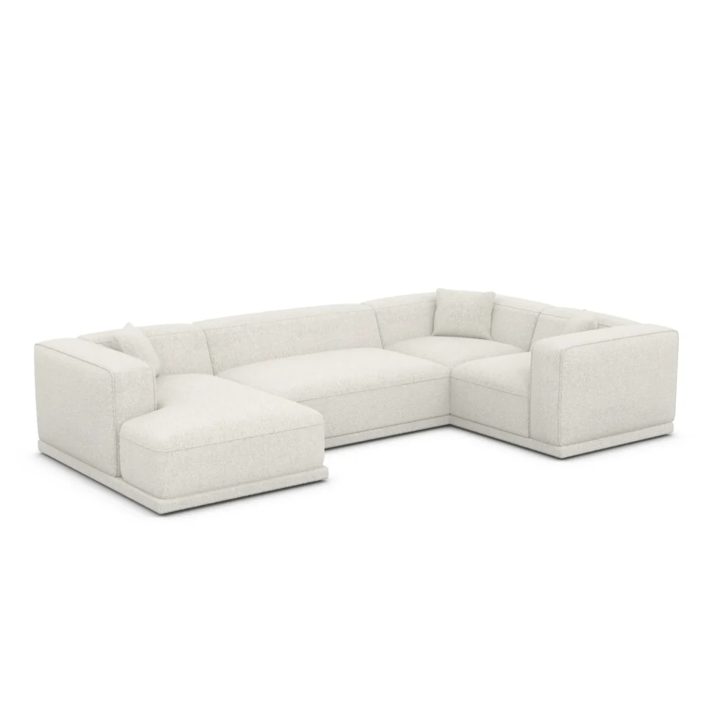 Bouclé U-Form XL Wohnlandschaft Diora