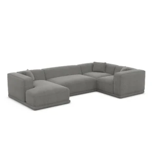 Strukturstoff U-Form XL Wohnlandschaft Diora