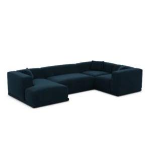 Samtstoff U-Form XL Wohnlandschaft Diora