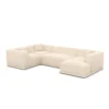 Strukturstoff U-Form XL Wohnlandschaft Diora
