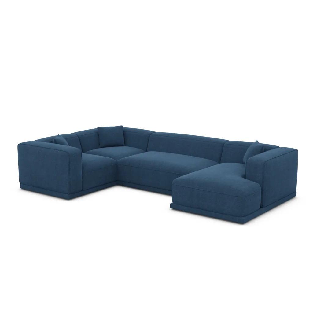 Strukturstoff U-Form XL Wohnlandschaft Diora