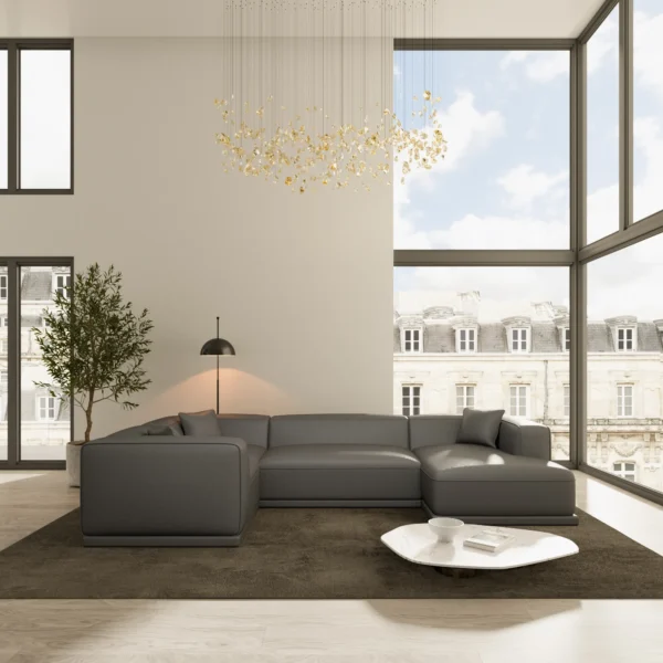 Kunstleder U-Form XL Wohnlandschaft Diora