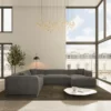 Strukturstoff U-Form XXL Wohnlandschaft Diora