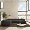 Strukturstoff U-Form XXL Wohnlandschaft Diora