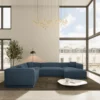 Strukturstoff U-Form XXL Wohnlandschaft Diora