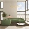 Strukturstoff U-Form XXL Wohnlandschaft Diora