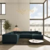 Samtstoff U-Form XXL Wohnlandschaft Diora