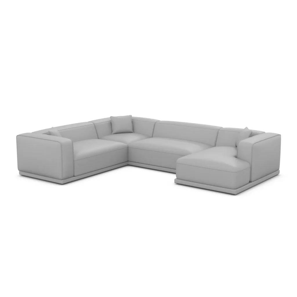 Kunstleder U-Form XXL Wohnlandschaft Diora