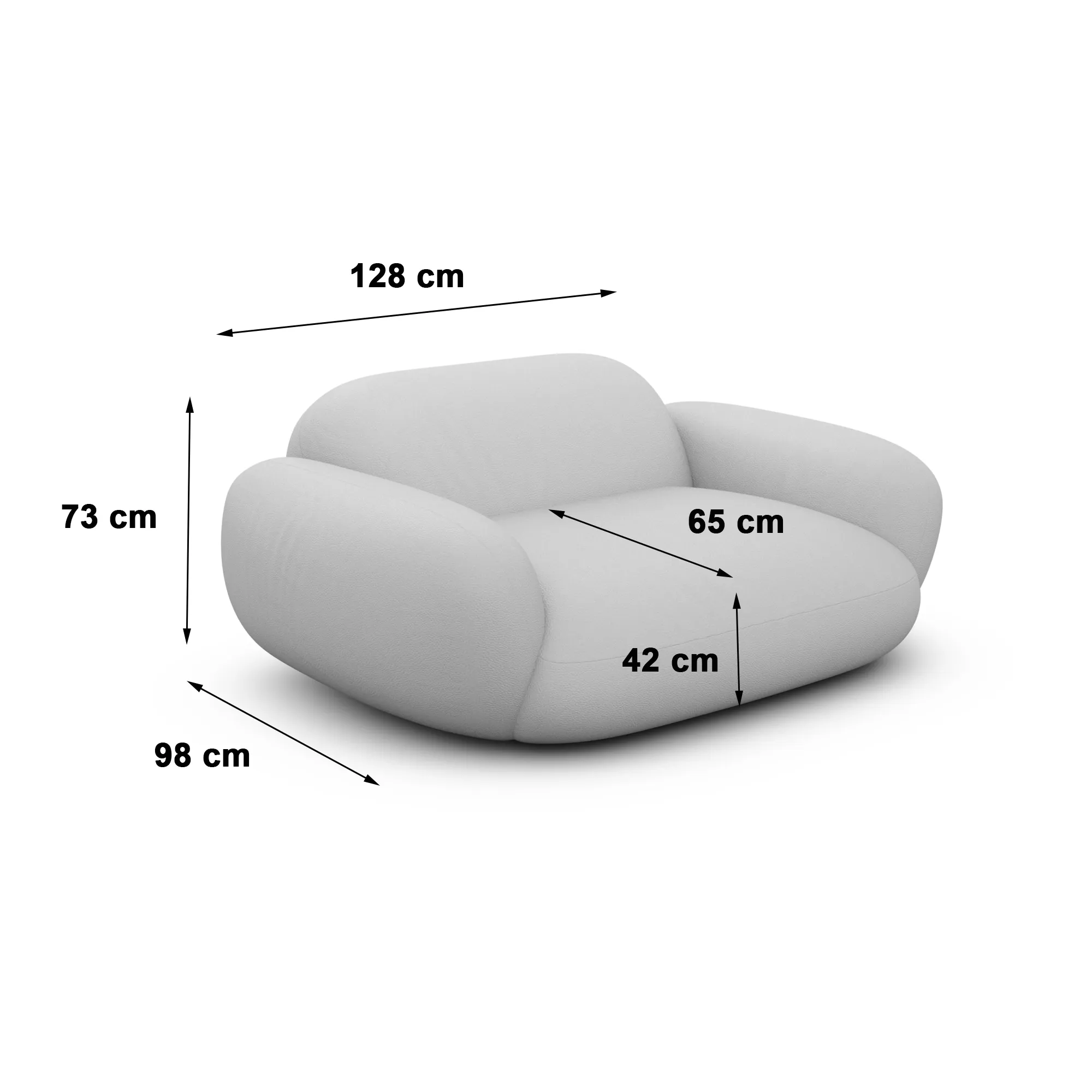 Bouclé Sessel Elara – Bild 16