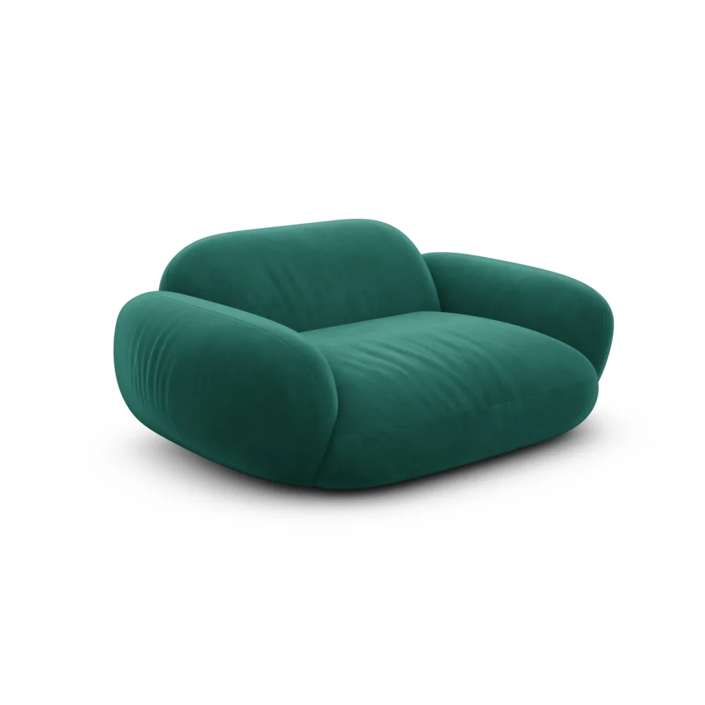 Samtstoff Sessel Elara