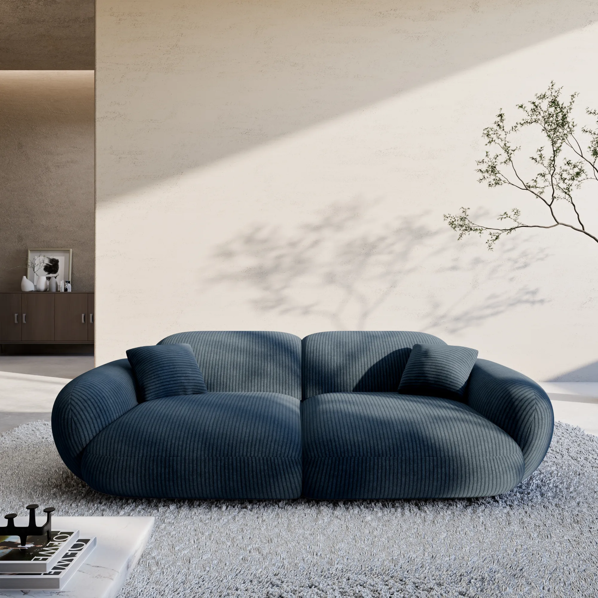 Cord 2-Sitzer Couch Elara – Bild 2