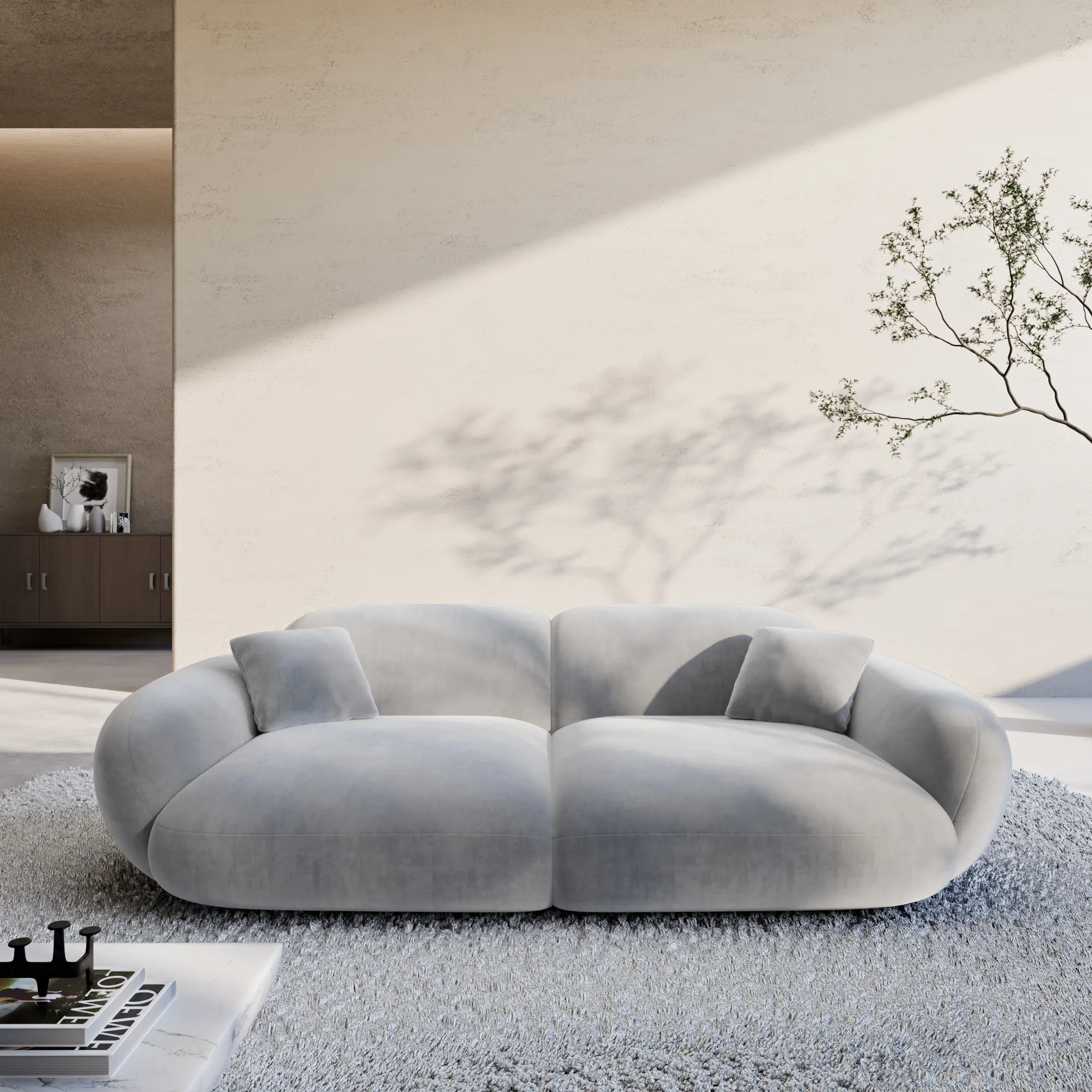 Samtstoff 2-Sitzer Couch Elara – Bild 10