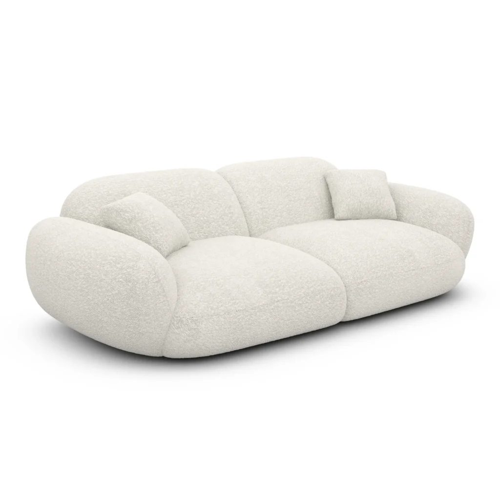 Bouclé 3-Sitzer Couch Elara