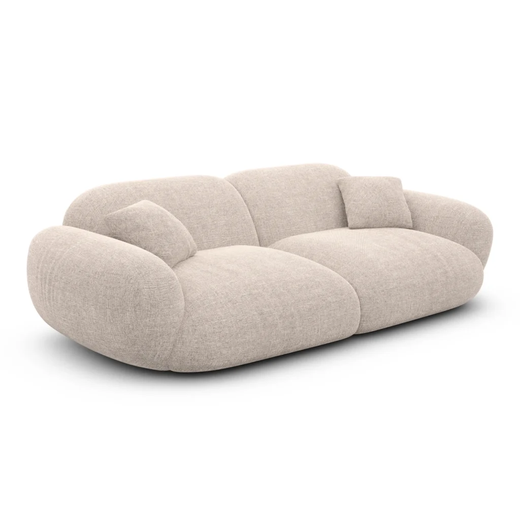 Strukturstoff 3-Sitzer Couch Elara