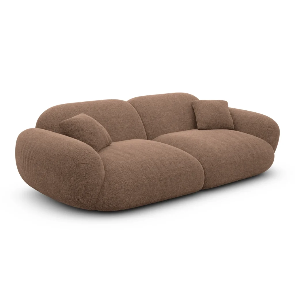 Strukturstoff 3-Sitzer Couch Elara