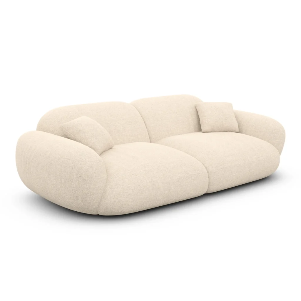 Strukturstoff 3-Sitzer Couch Elara
