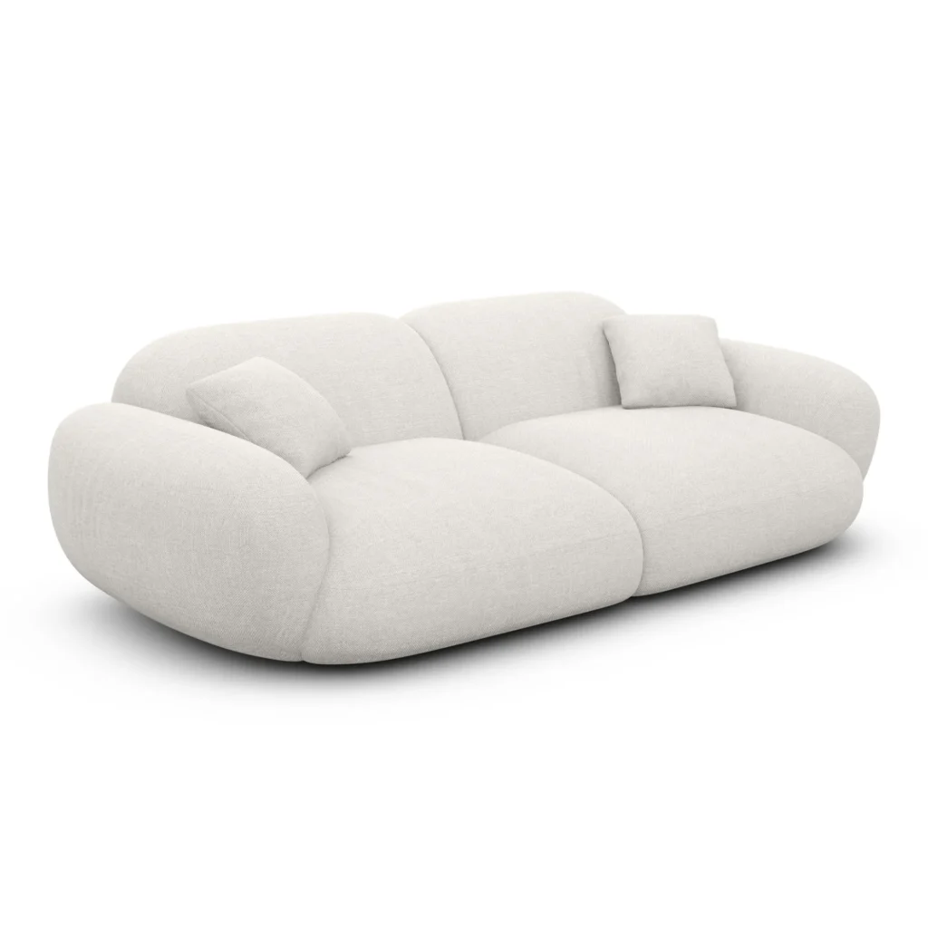 Strukturstoff 3-Sitzer Couch Elara