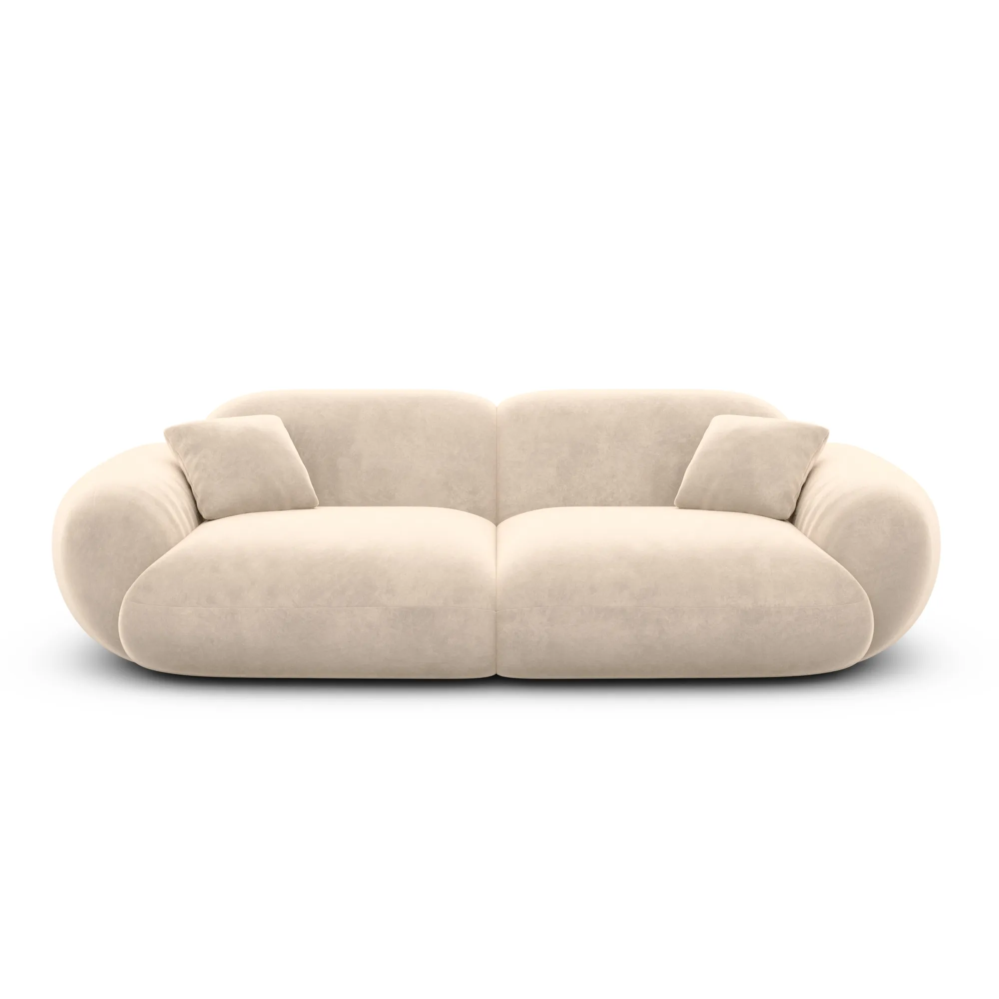 Samtstoff 3-Sitzer Couch Elara – Bild 17