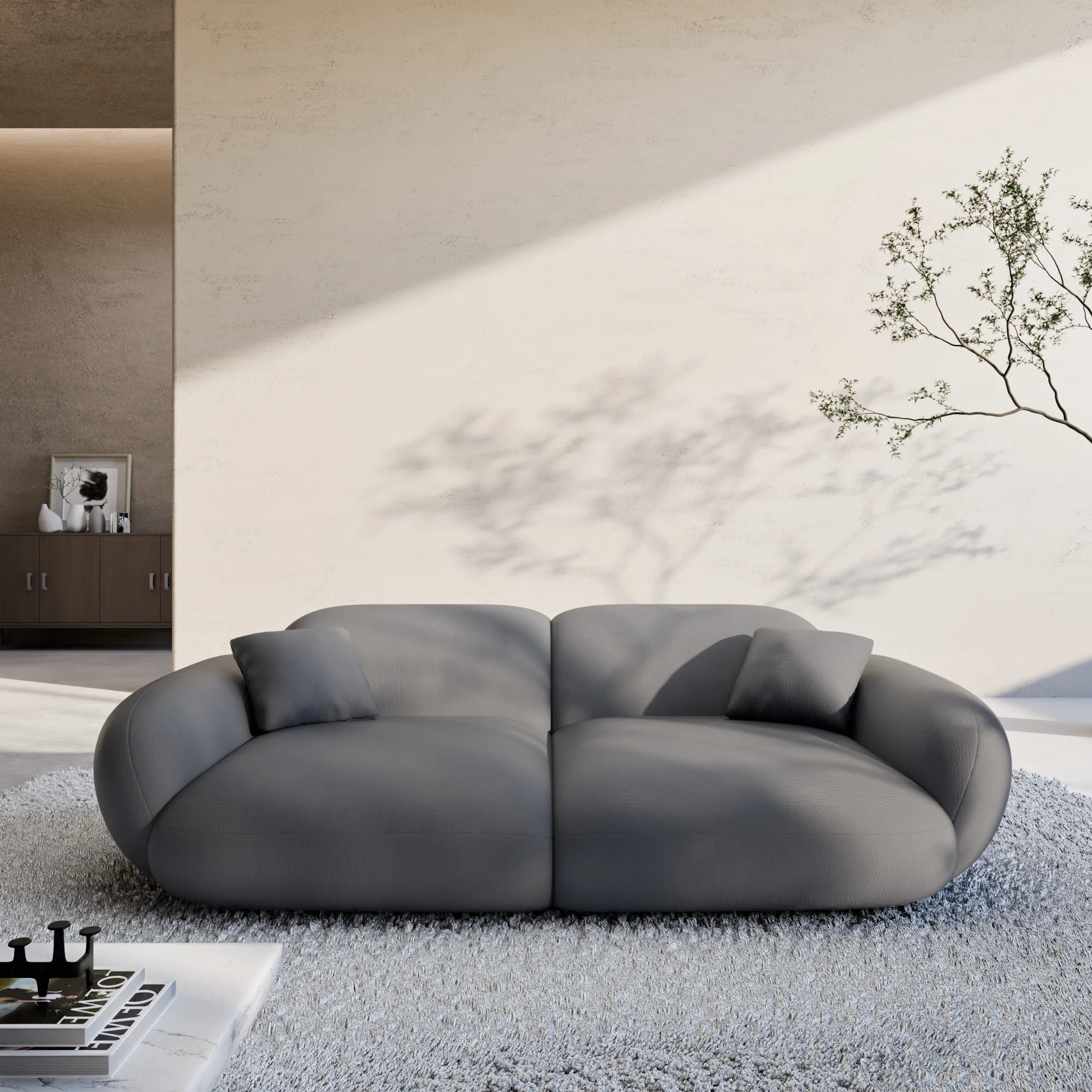 Kunstleder 3-Sitzer Couch Elara – Bild 5