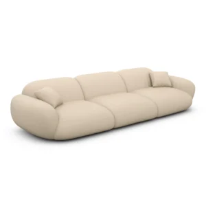 Echtleder 4-Sitzer Couch Elara