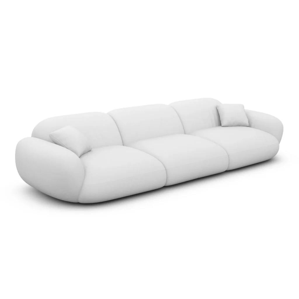 Echtleder 4-Sitzer Couch Elara
