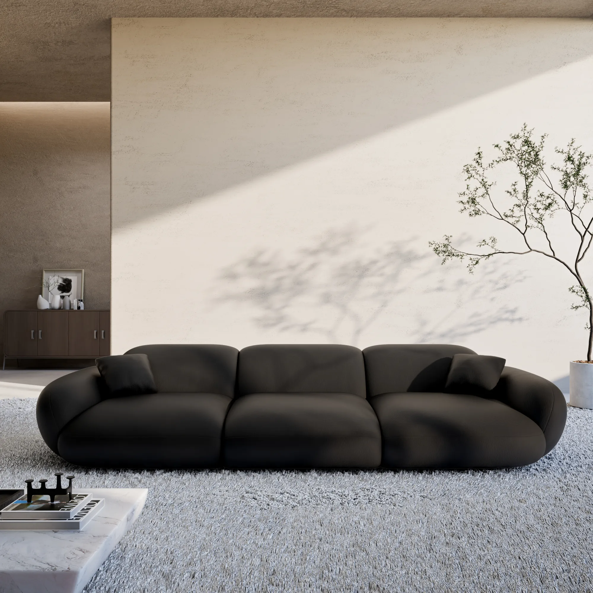 Kunstleder 4-Sitzer Couch Elara – Bild 2