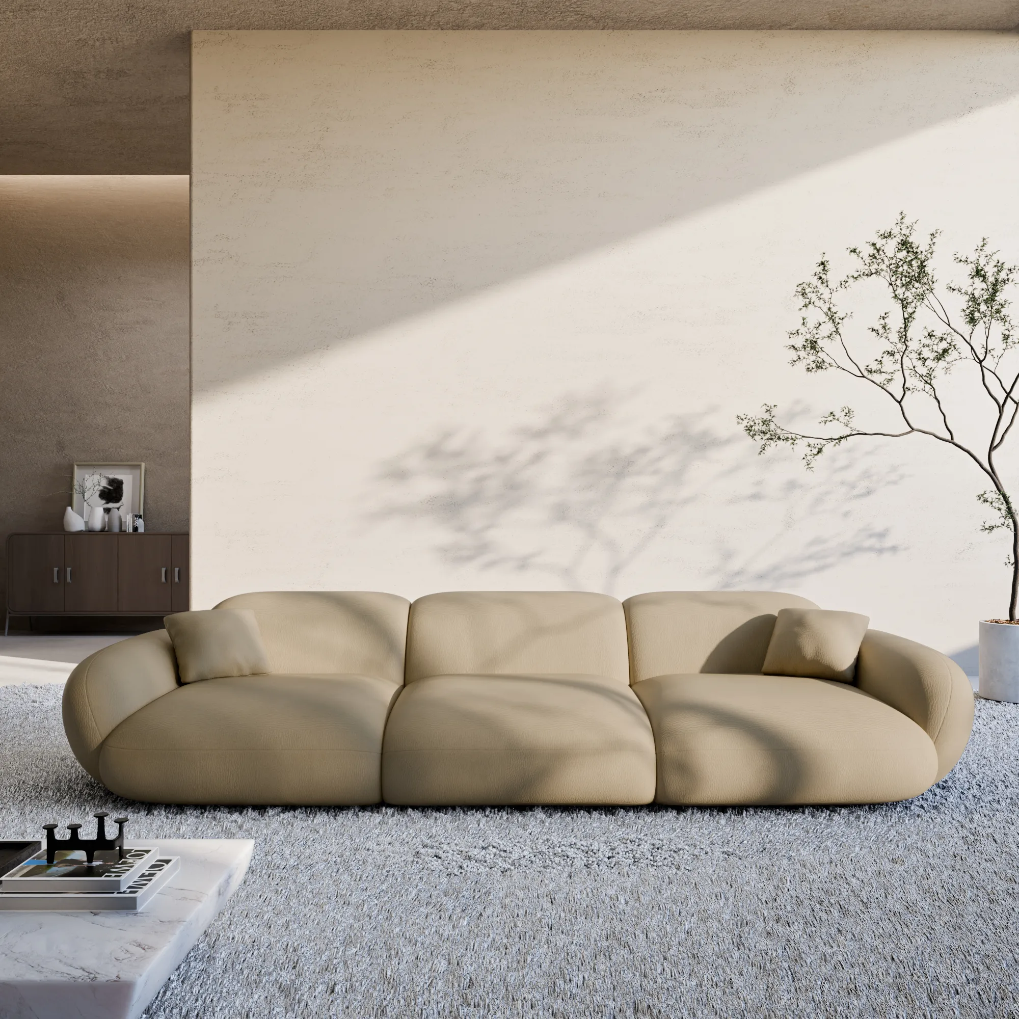 Kunstleder 4-Sitzer Couch Elara – Bild 4