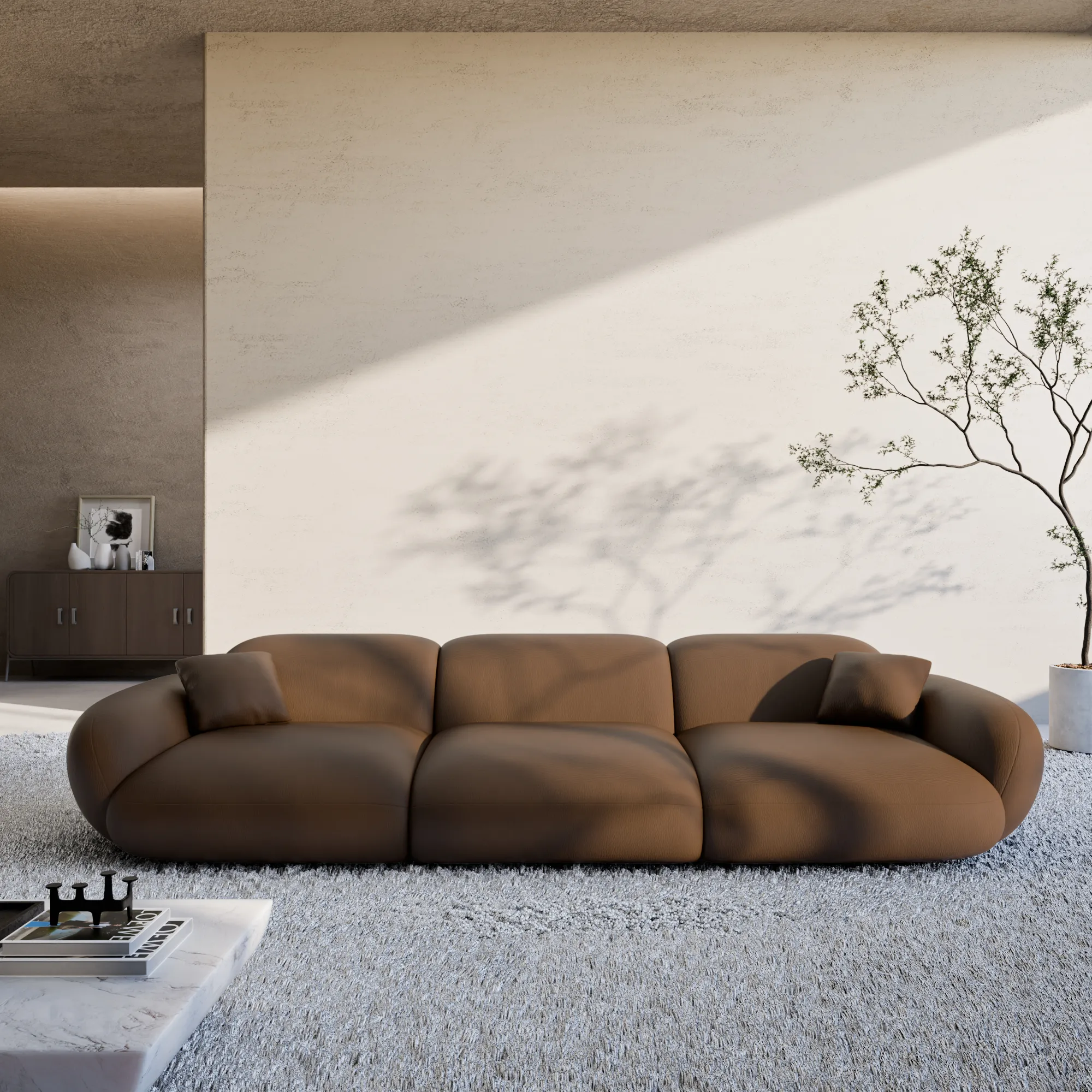 Kunstleder 4-Sitzer Couch Elara – Bild 5