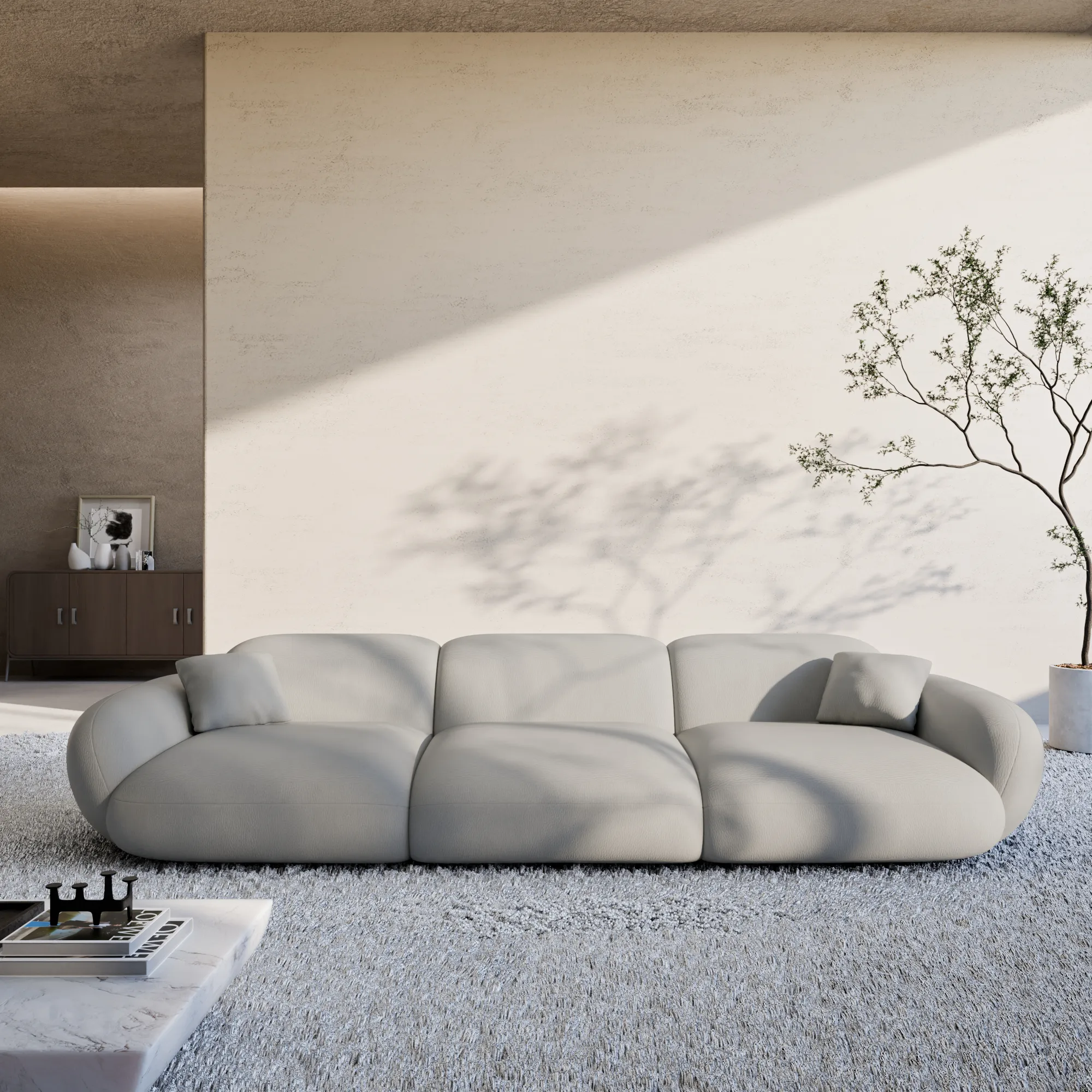 Kunstleder 4-Sitzer Couch Elara – Bild 7