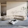 Samtstoff Ecksofa Elara