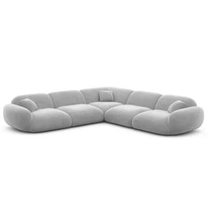 Samtstoff Ecksofa Elara