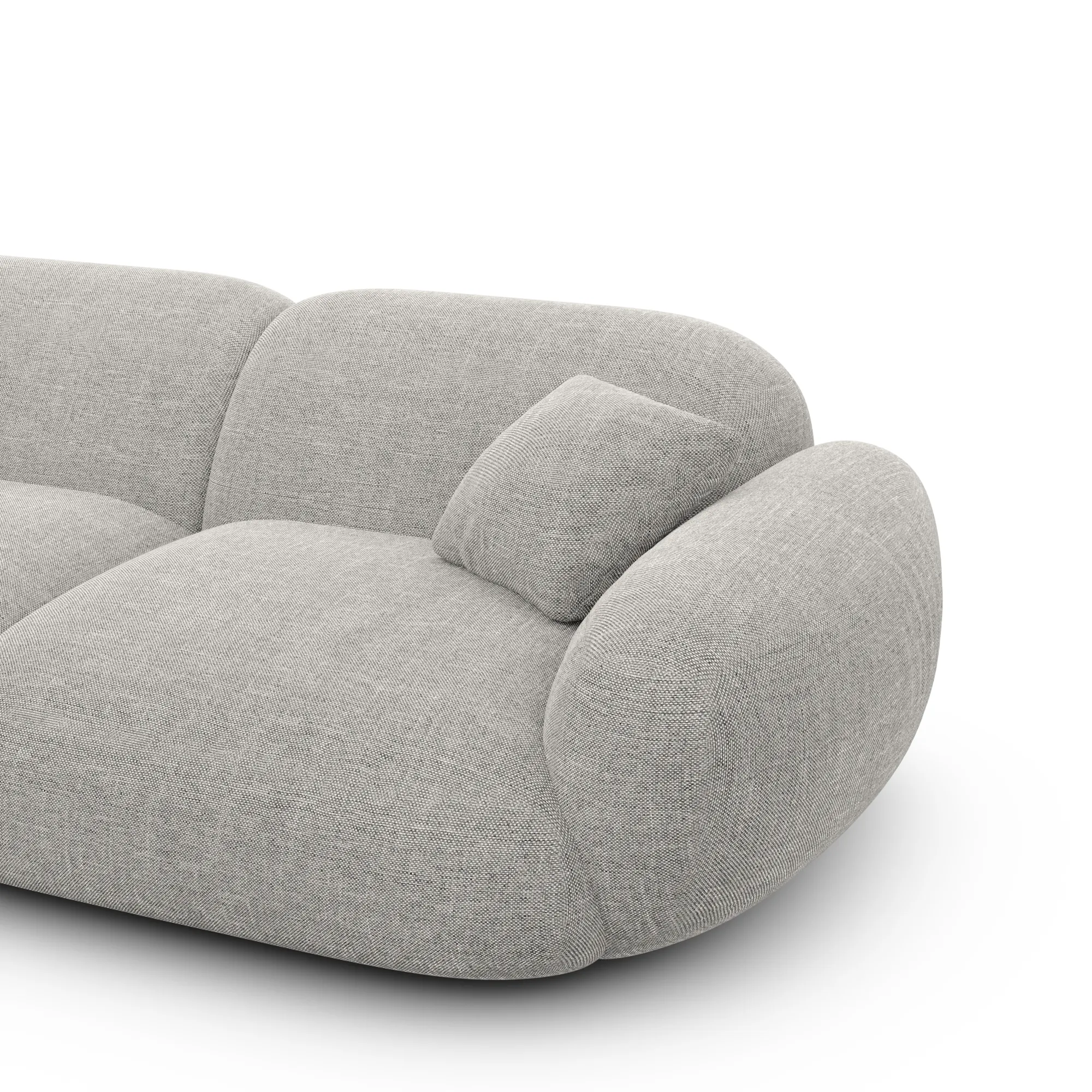 Strukturstoff L-Form Sofa Elara – Bild 90