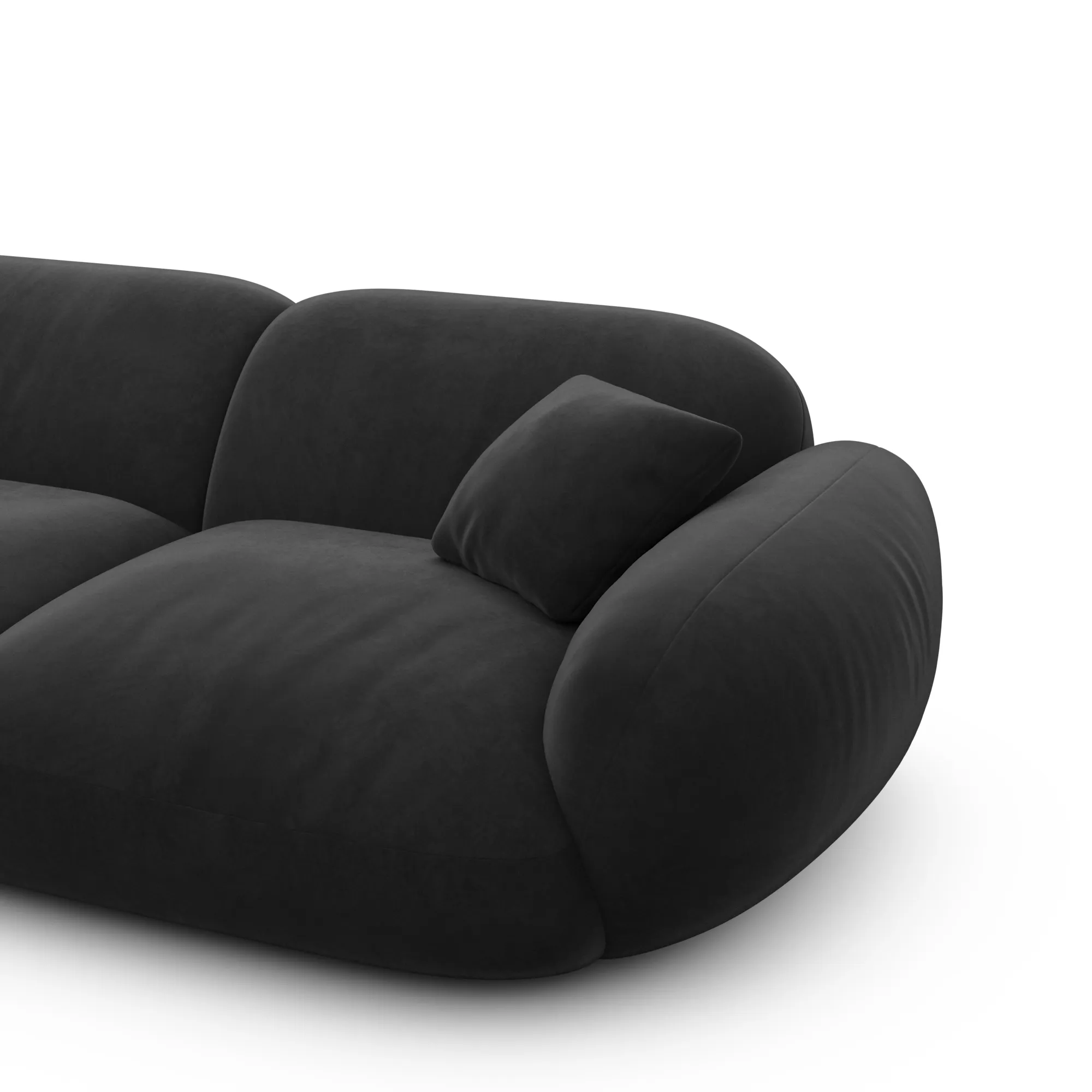 Samtstoff L-Form Sofa Elara – Bild 98