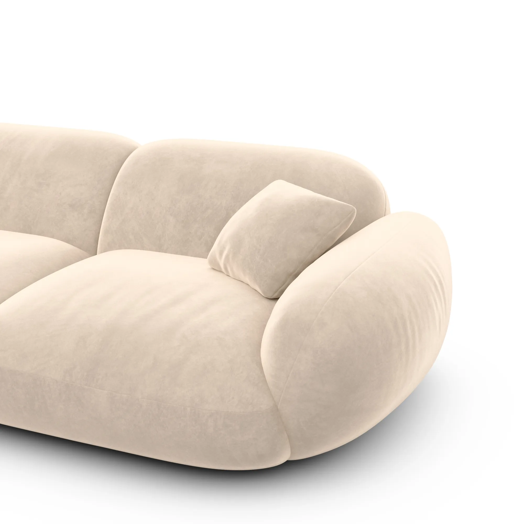 Samtstoff L-Form Sofa Elara – Bild 100