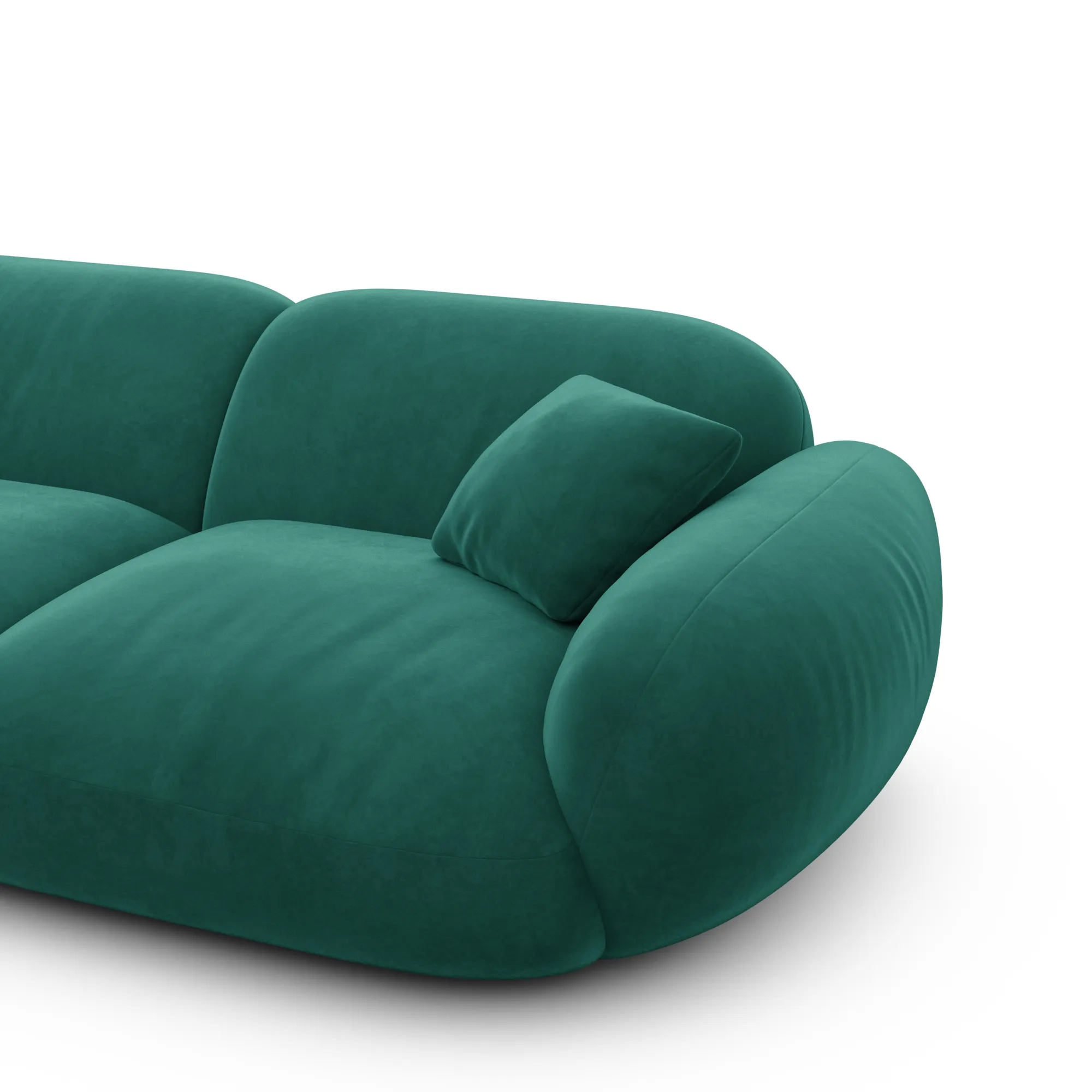 Samtstoff L-Form Sofa Elara – Bild 102