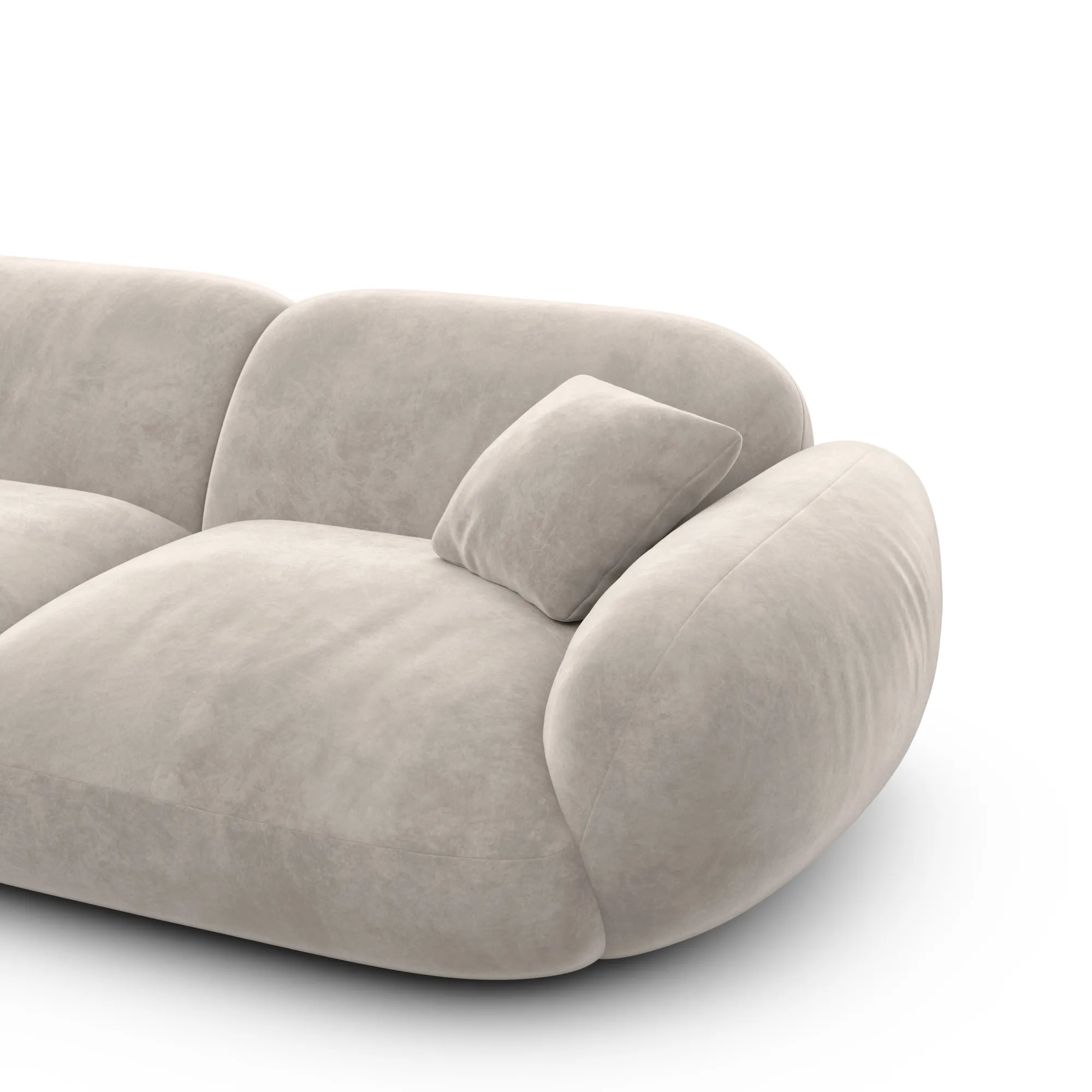 Samtstoff L-Form Sofa Elara – Bild 107