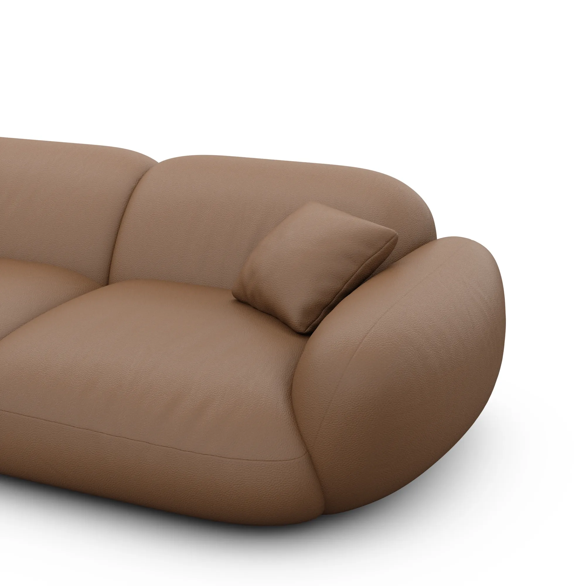 Echtleder L-Form Sofa Elara – Bild 68