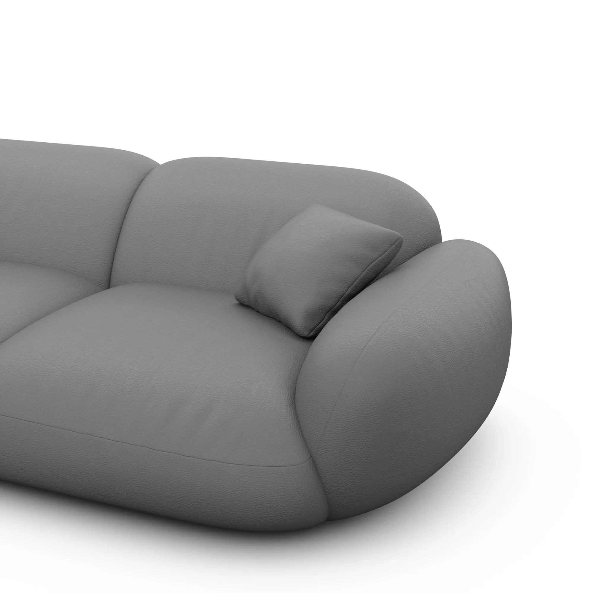 Echtleder L-Form Sofa Elara – Bild 71
