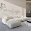 Bouclé L-Form Sofa Elara