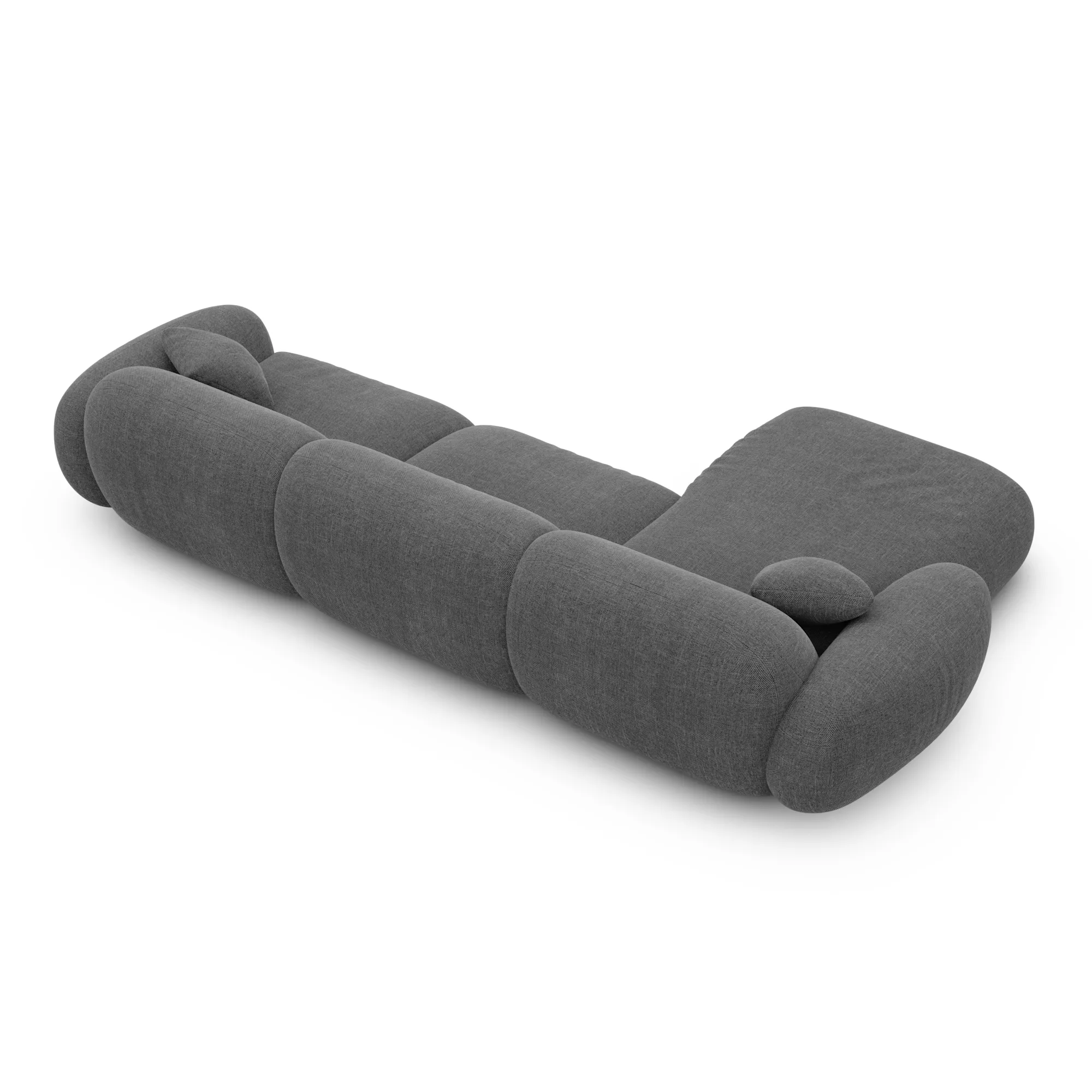 Strukturstoff L-Form Sofa Elara – Bild 26
