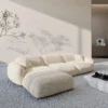 Strukturstoff L-Form Sofa Elara – Bild 20