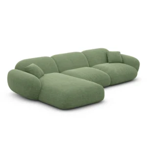 Strukturstoff L-Form Sofa Elara