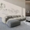 Strukturstoff L-Form Sofa Elara – Bild 3
