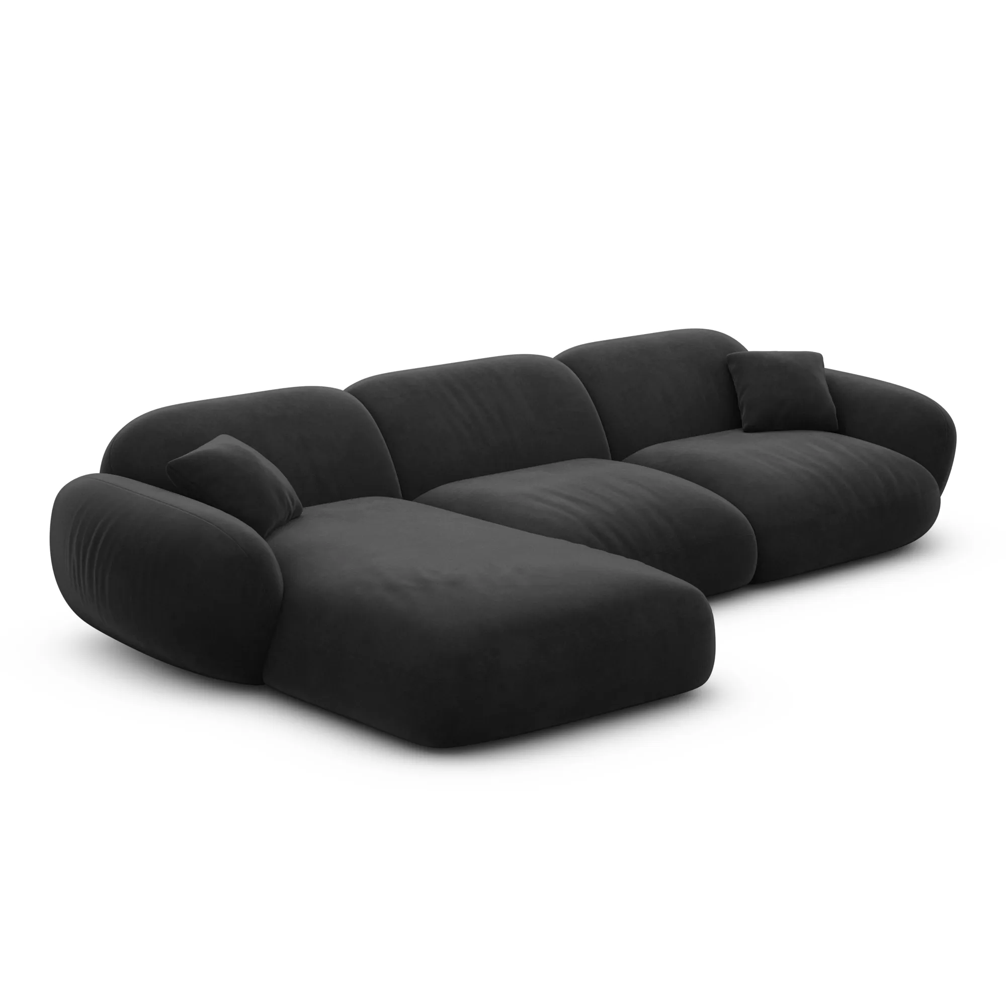 Samtstoff L-Form Sofa Elara – Bild 76