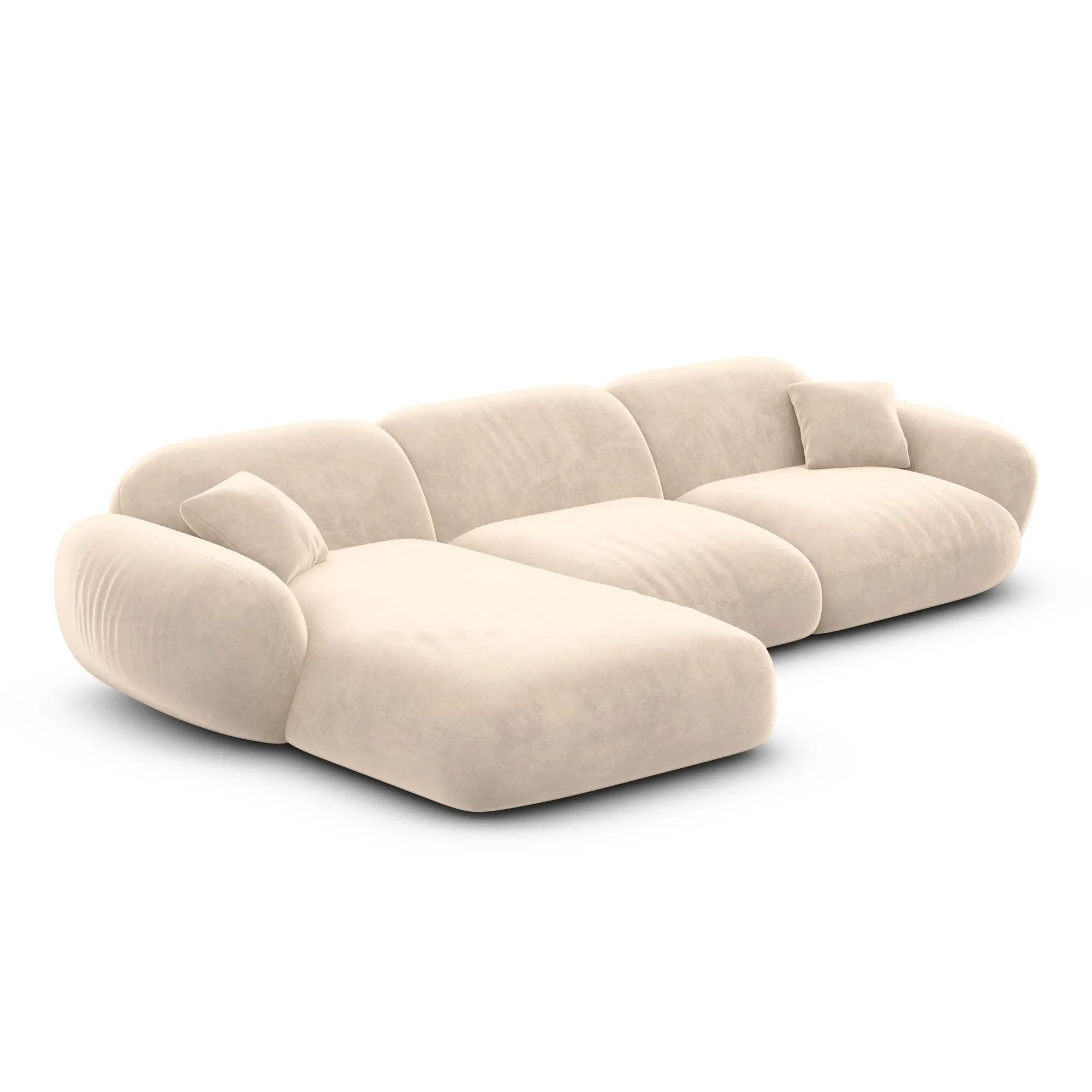 Samtstoff L-Form Sofa Elara – Bild 82