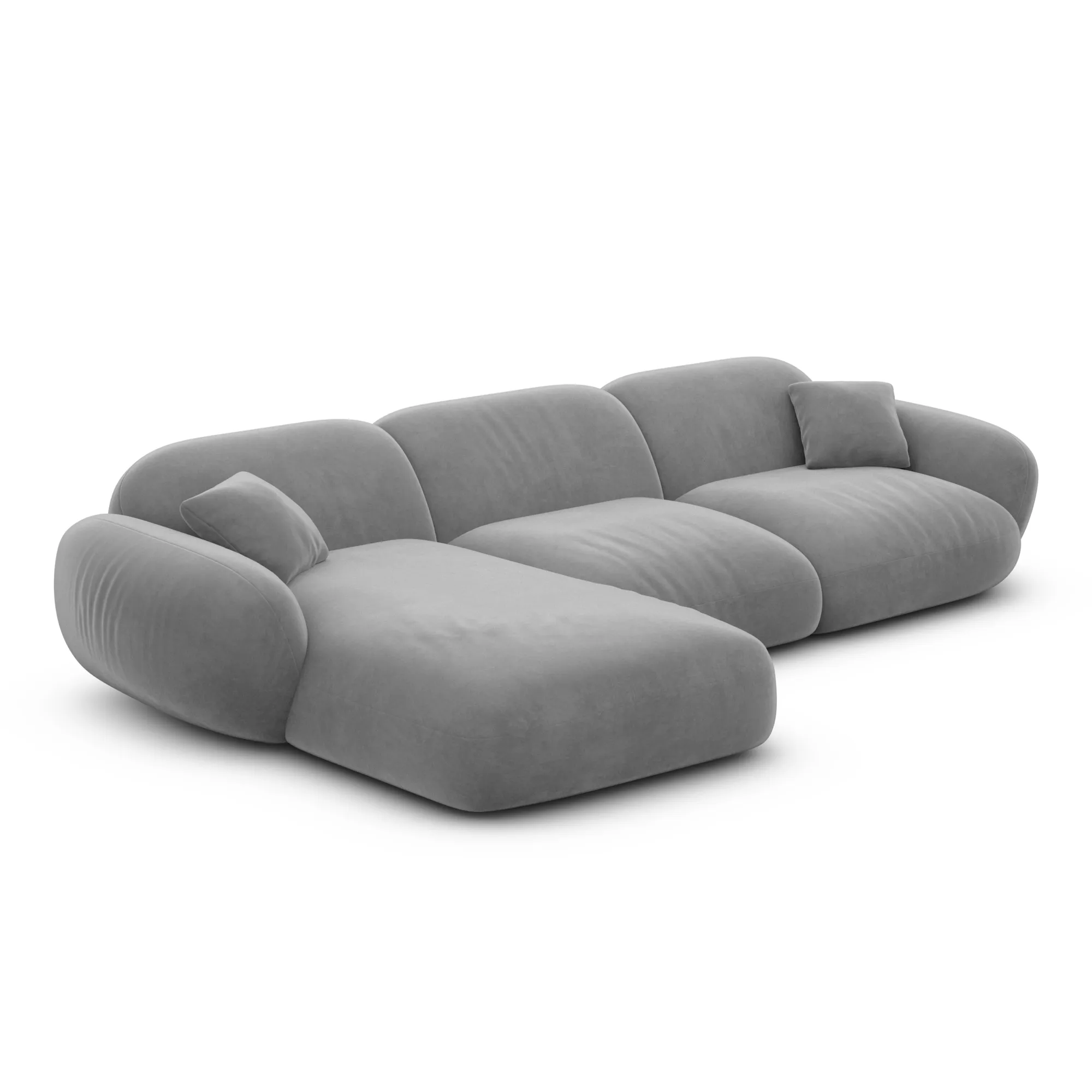 Samtstoff L-Form Sofa Elara – Bild 85