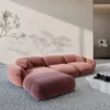 Samtstoff L-Form Sofa Elara – Bild 5